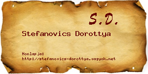 Stefanovics Dorottya névjegykártya